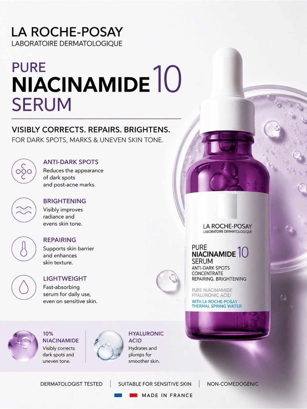 La Roche-Posay Pure Niacinamide 10 Serum EXP: 09/2028 $45